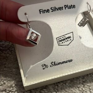 Silver Earrings with Swarovski Zirconia